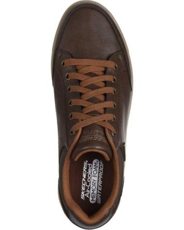 SKECHERS CAVELL SPARKMAN 210944 MEN'S WATERPROOF LEATHER CASUAL SHOE MARRóN