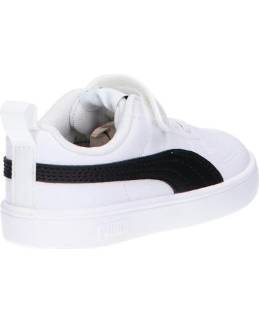girl and boy sports shoes PUMA 384314 PUMA RICKIE AC  03-WHITE-BLACK