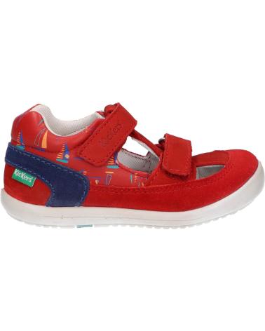 Zapatos de Niña y Niño KICKERS 692396-10 KID 43 ROUGE BLEU BATE