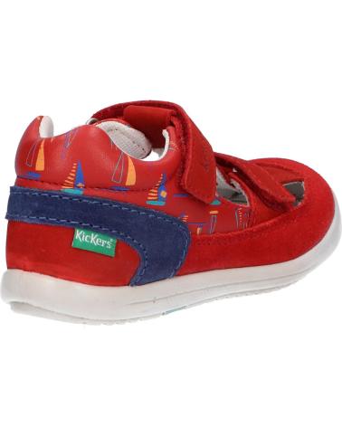Zapatos de Niña y Niño KICKERS 692396-10 KID 43 ROUGE BLEU BATE