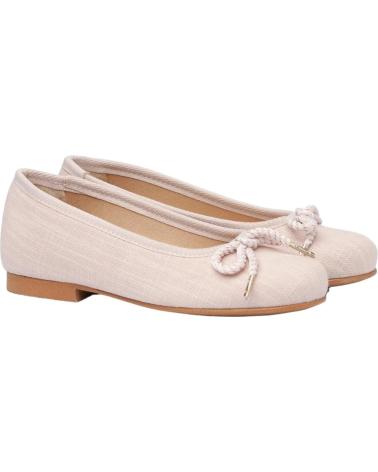 girl Flat shoes ANGELITOS BAILARINAS 1568 BAILARINA LAZO LINO CEREMONIA  ROSA