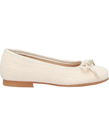 Bailarinas ANGELITOS  per Bambina BAILARINAS 1568 BAILARINA LAZO LINO CEREMONIA  BEIGE