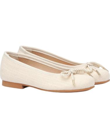 Bailarinas ANGELITOS  per Bambina BAILARINAS 1568 BAILARINA LAZO LINO CEREMONIA  BEIGE