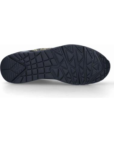 SKECHERS UNO GOLDEN HEART BKGD BLACK AND GOLD SNEAKERS NEGRO