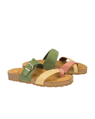 Sandalias de Mujer YOKONO JERBA-091 NOBUCK MULTI MOSTAZA