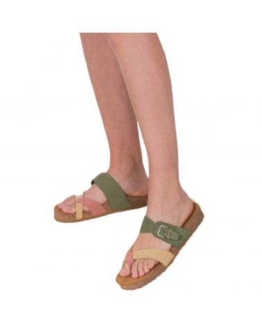 Sandalias de Mujer YOKONO JERBA-091 NOBUCK MULTI MOSTAZA
