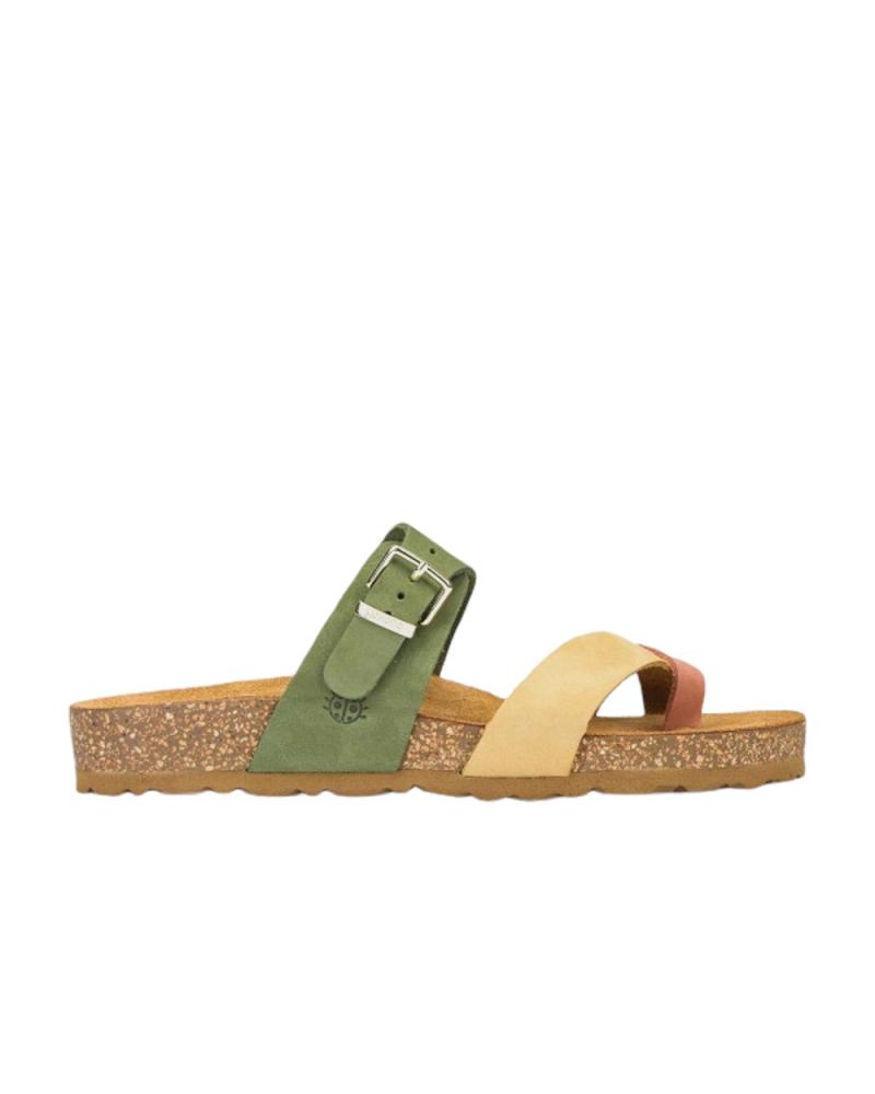 Sandalias de Mujer YOKONO JERBA-091 NOBUCK MULTI MOSTAZA