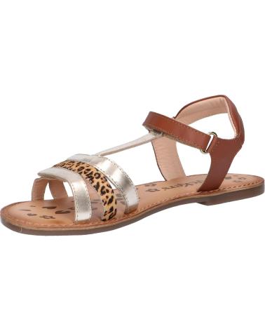 Sandales KICKERS  pour Femme et Fille 700967-30 DIAMANTO  15 OR CAMEL LEOPAR