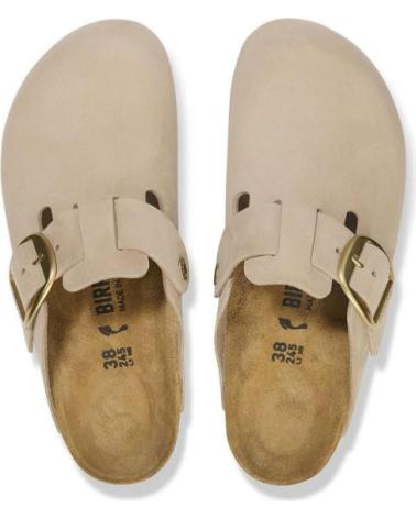 Chaussures pour Femme BIRKENSTOCK SANDALIAS PLANAS BOSTON BIG BUCKLE MUJER BEIG BEIGE