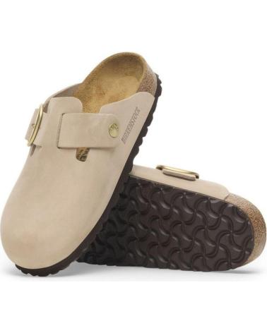 Chaussures pour Femme BIRKENSTOCK SANDALIAS PLANAS BOSTON BIG BUCKLE MUJER BEIG BEIGE