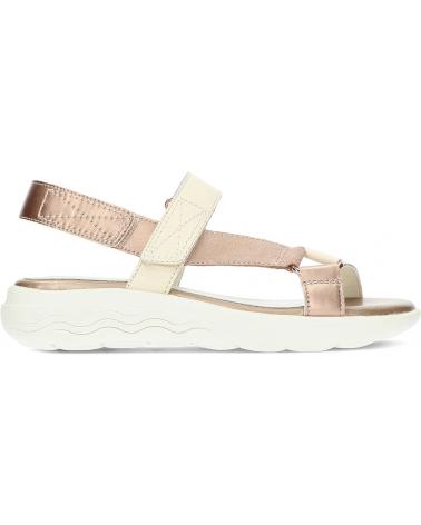 Sandalias GEOX  de Mujer SANDALIA PIEL METAL CONFORT  08522 C5K5Q CREAM-DK SKIN