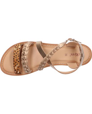Sandalias de Mujer KICKERS 858142-50 DIAPPO 114 CAMEL MÉTALLISÉ