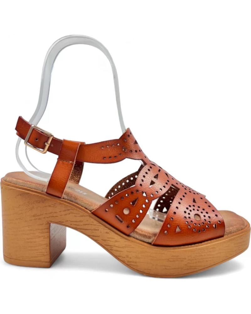 Sandalias TIMBOS de Mujer SANDALIA TACON MADERA MUJER CAMEL 130189 MARRóN Sandalias TIMBOS de Mujer SANDALIA TACON MADERA MUJER CAMEL 130189 MARRóN