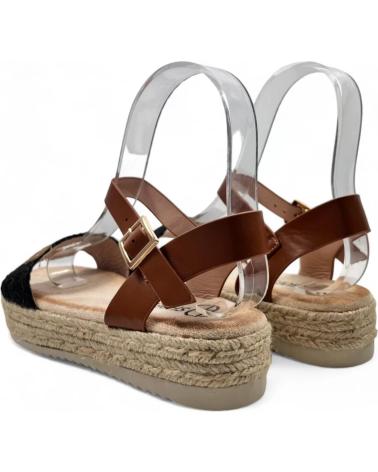 Woman Sandals TIMBOS SANDALIA PLATAFORMA ESPARTO MUJER 130175  NEGRO