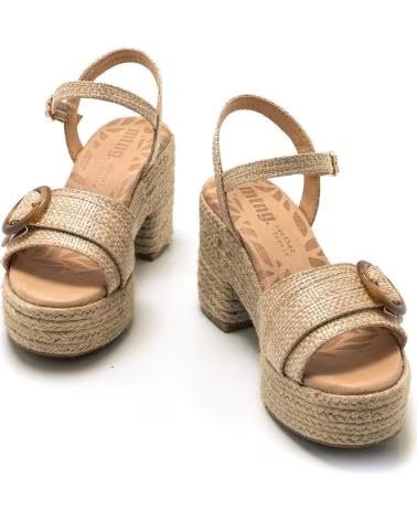 MTNG SANDALIAS DE TACON MUSTANG 59607-C55987 EN BEIGE PARA MUJER MULTICOLOR