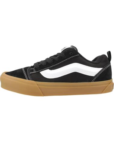 VANS KNU SKOOL BLACKGUM: BLACK SNEAKERS WITH GUM SOLE BLACKGUM