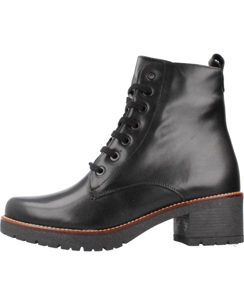 PITILLOS - BOTIN PARA MUJER 20023 EN PIEL AJUATE CORDON Y CREMA NEGRO