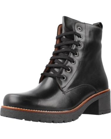 PITILLOS - BOTIN PARA MUJER 20023 EN PIEL AJUATE CORDON Y CREMA NEGRO