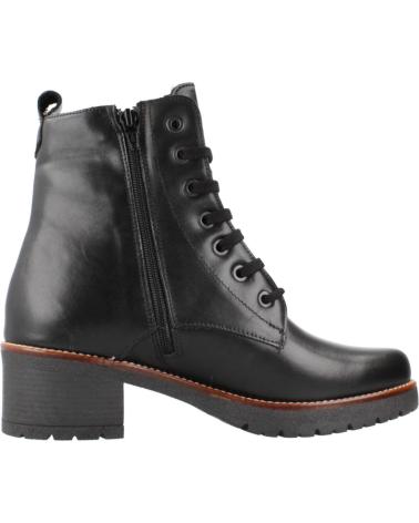 PITILLOS - BOTIN PARA MUJER 20023 EN PIEL AJUATE CORDON Y CREMA NEGRO