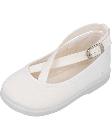 Zapatos BUBBLE BOBBLE  de Niña 911 MERCEDITAS LONA NINA  BLANCO