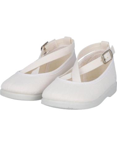 Zapatos BUBBLE BOBBLE  de Niña 911 MERCEDITAS LONA NINA  BLANCO