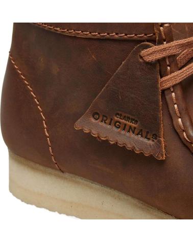 Stiefel CLARKS  für Herren ORIGINALS WALLABEE BOOT BEESWAX LEATHER - 41 1-2  BROWN