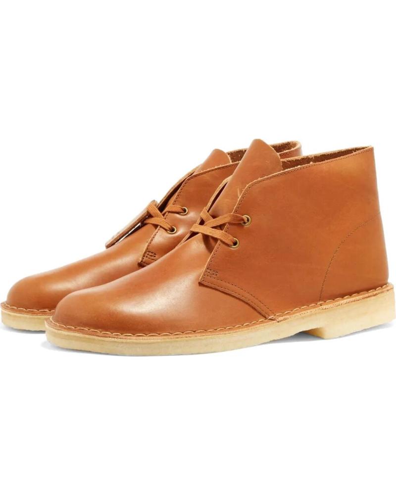 Mid Boots De Hombre CLARKS ORIGINALS DESERT BOOT DARK TAN LEATHER 41 BROWN