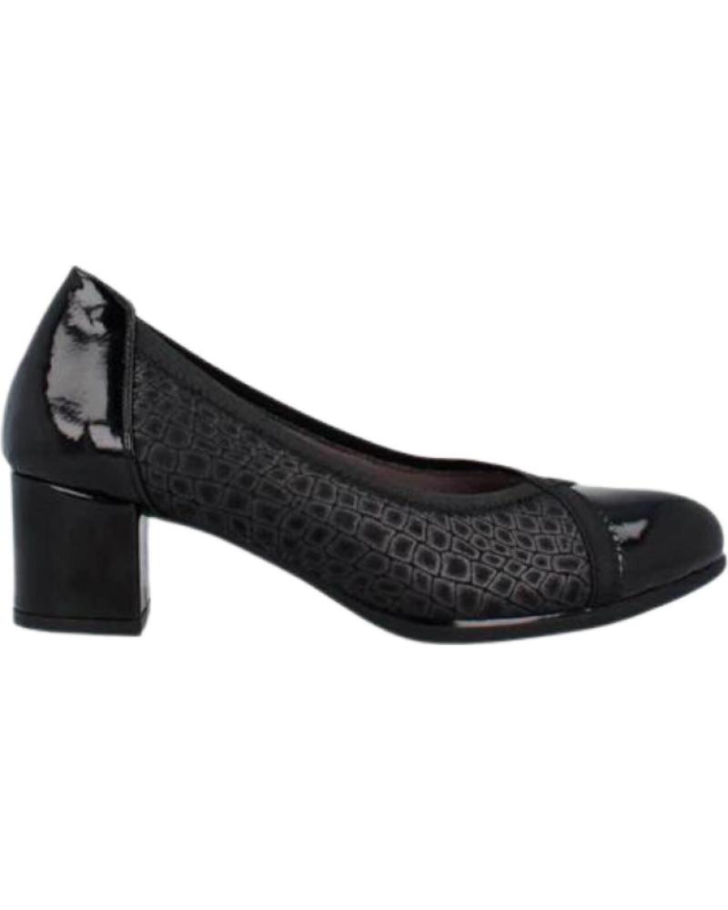 Zapatos de tacón D`CUTILLAS  de Mujer SALON - HORMA ANCHA PLANTILLA EXTRAIBLE ESTAMPADO COCO Y  TAUPE