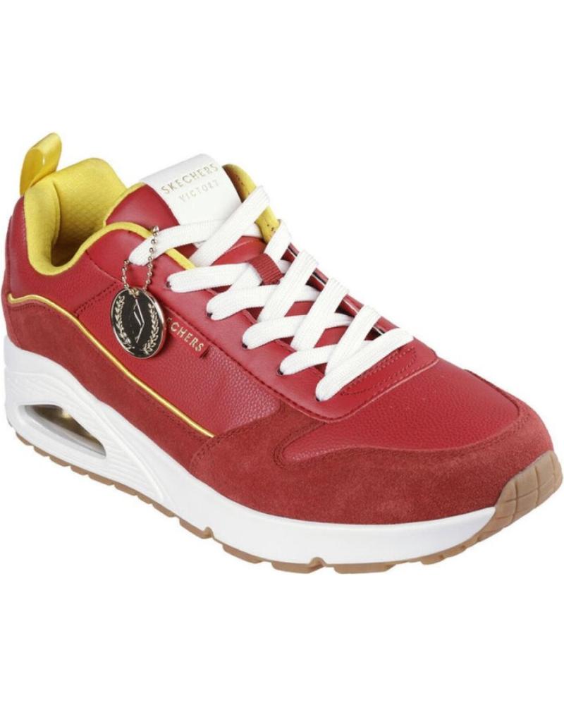 Skechers lace up sneakers hombre rojas deals