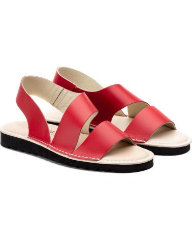 Sandalias de Mujer LA VIDA ROSA SANDALIA PLANA ROJO