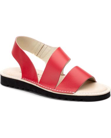 Sandalias de Mujer LA VIDA ROSA SANDALIA PLANA ROJO