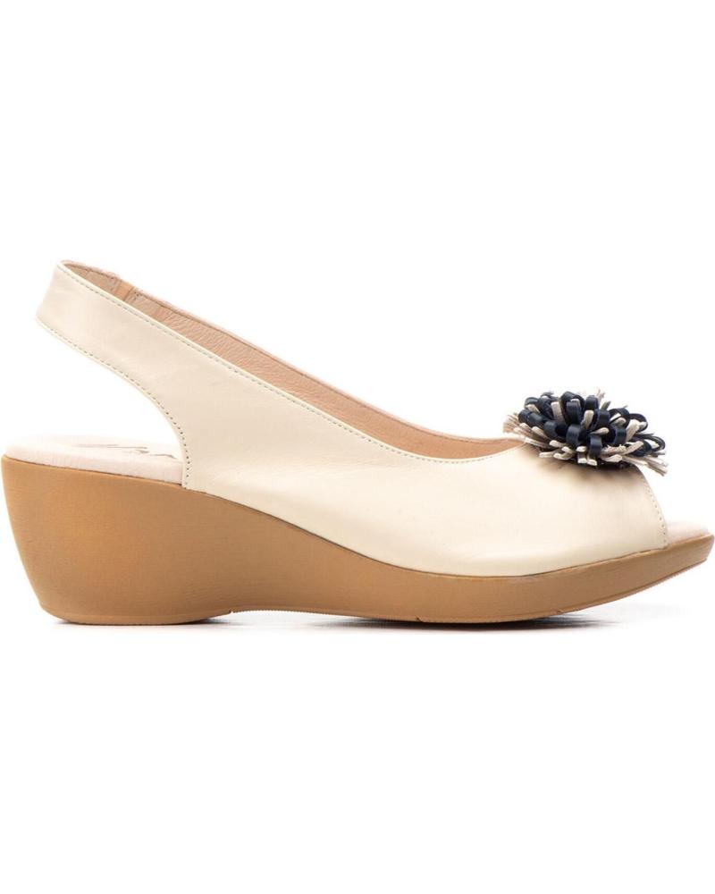 Zapatos de cuña für Damen LA VIDA ROSA SANDALIA CUNA BEIGE