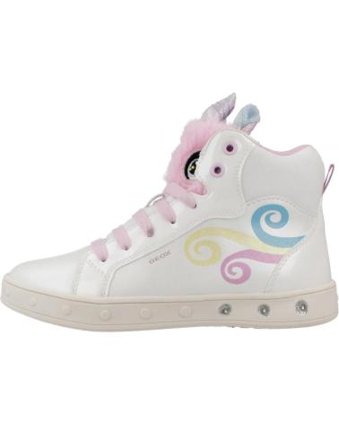 girl Trainers GEOX J468WA 0NFBH J SKYLIN C0653 WHITE-MULTICOLOR