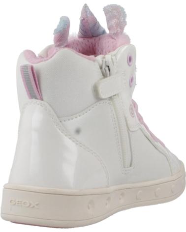 girl Trainers GEOX J468WA 0NFBH J SKYLIN C0653 WHITE-MULTICOLOR