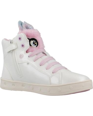 girl Trainers GEOX J468WA 0NFBH J SKYLIN C0653 WHITE-MULTICOLOR