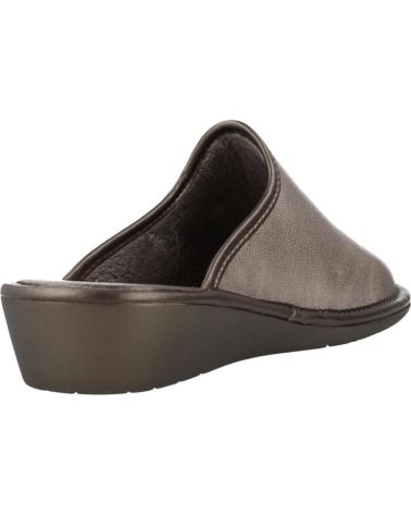 NORDIKAS Pantofole Da Casa Donna Dux - Modello Aperto In Pelle Con Fodera Pelo Caldo - Suola Antiscivolo E Plantare Riciclato - Made In Spain - 3
