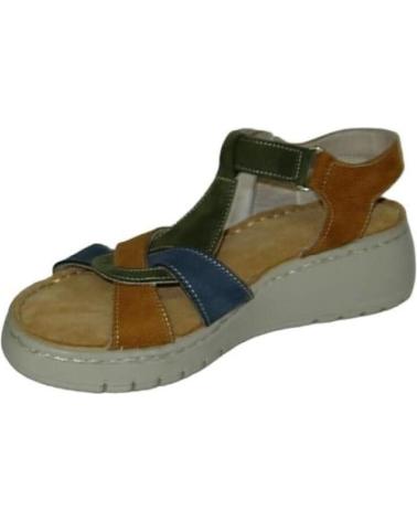 Sandalias ERASE  de Mujer SANDALIAS CUNA MUJER DE PIEL  MARRóN