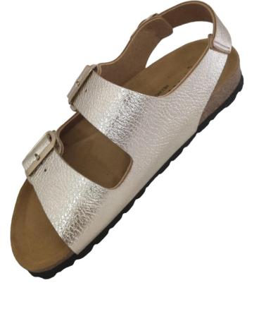 Woman Sandals MAWEN SANDALIA BIO PIEL NATURAL  PLATEADO