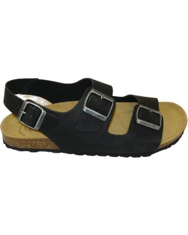 Sandalias MAWEN  de Mujer y Hombre SANDALIAS BIO DE PIEL NATURAL  NEGRO