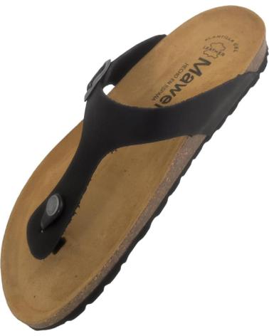 Sandálias MAWEN  de Mulher e Homem SANDALIA BIO PIEL NATURAL  NEGRO