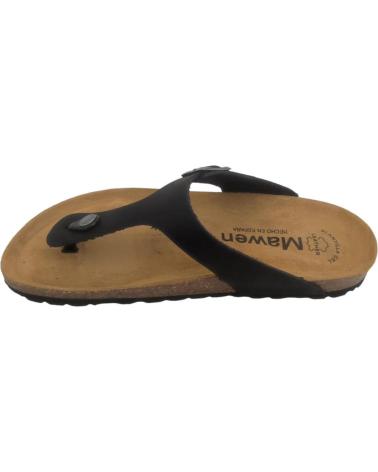 Sandálias MAWEN  de Mulher e Homem SANDALIA BIO PIEL NATURAL  NEGRO