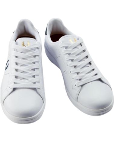 Sportif pour Femme et Homme et Garçon FRED PERRY ZAPATILLA PIEL B6312 BLANCO