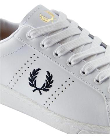 Sportif pour Femme et Homme et Garçon FRED PERRY ZAPATILLA PIEL B6312 BLANCO