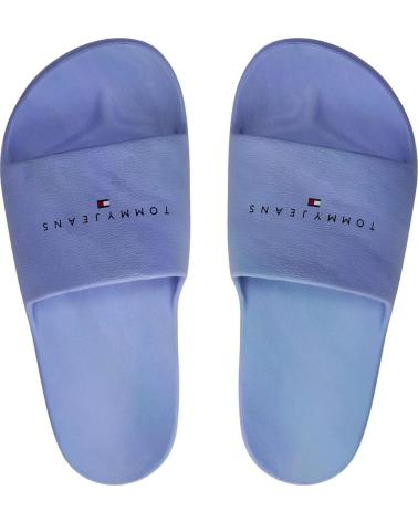 Infradito TOMMY JEANS  per Donna CHANCLAS TJW PRINTED PU POOL EN0EN02693  AZUL