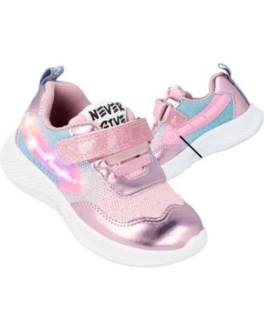 Sportivo per Bambina GARVALIN SNEAKER CON LUZ 231805 VEGAN ROSA