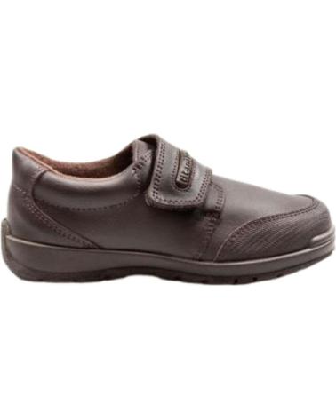 Zapatos TITANITOS  de Niño COLEGIAL VELCRO MOKA  MARRóN