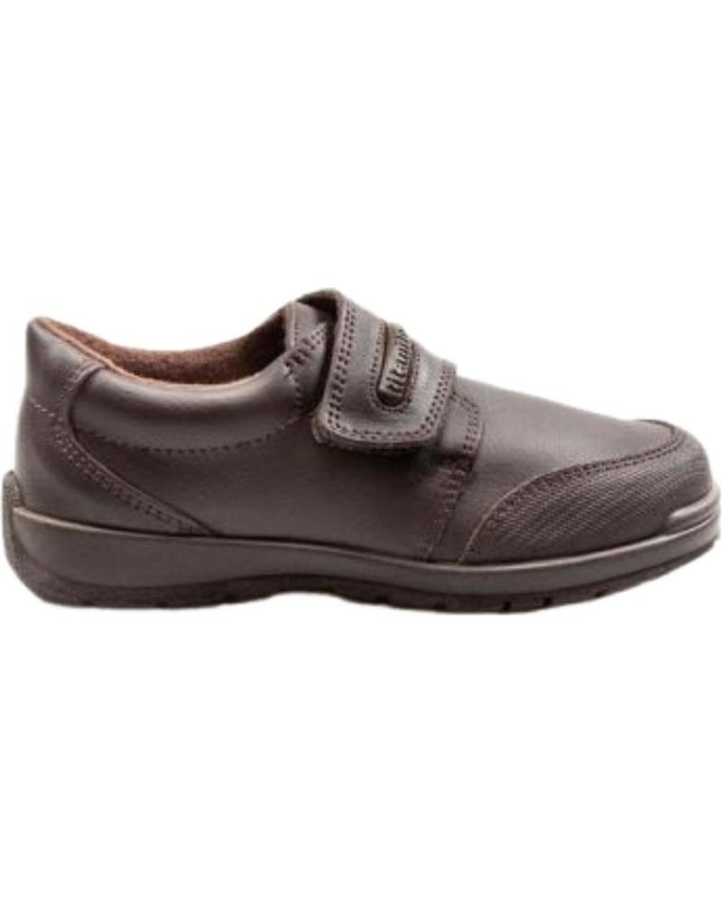 Zapatos TITANITOS  de Niño COLEGIAL VELCRO MOKA  MARRóN