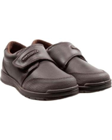 Zapatos TITANITOS  de Niño COLEGIAL VELCRO MOKA  MARRóN