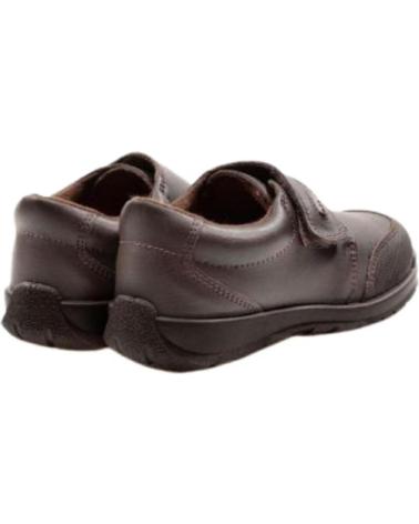 Zapatos TITANITOS  de Niño COLEGIAL VELCRO MOKA  MARRóN