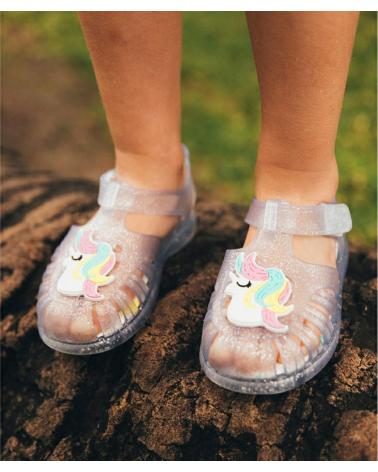 Sandalias IGOR  de Niña S10279 TOBBY GLITTER UNICORNIO  TRANSPARENTE
